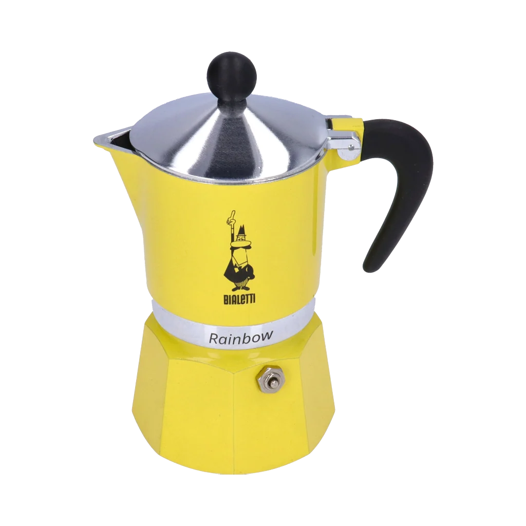 Bialetti Moka Rainbow Stovetop Espresso Maker - 6 cup (300ml) / Yellow Coffee