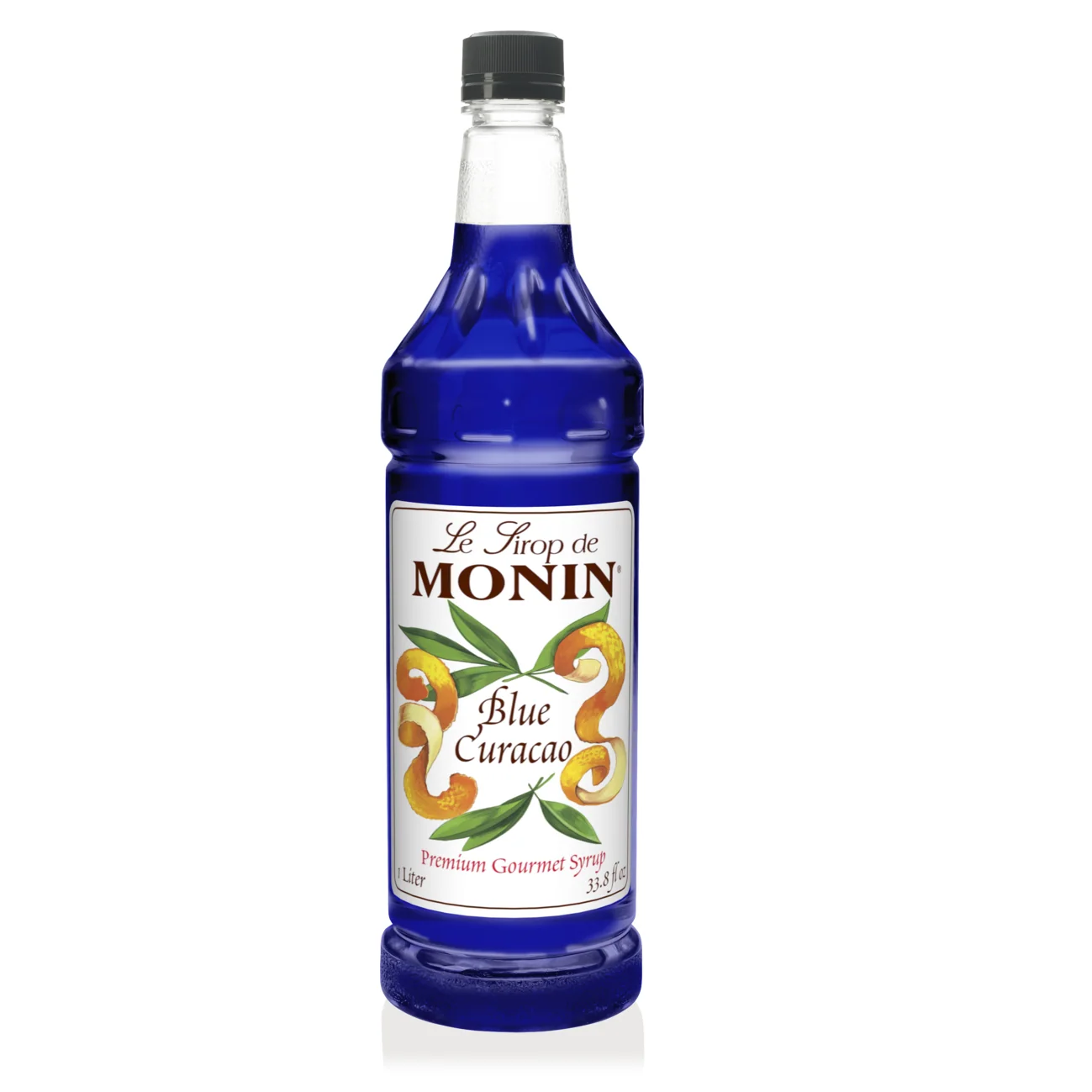 Monin Blue Curacao Syrup Bottle