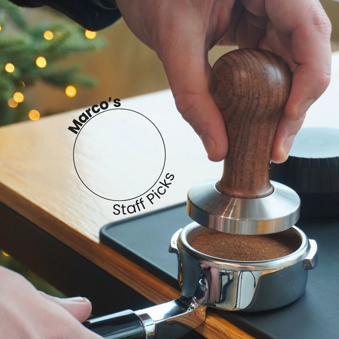 Motta Wooden Coffee Tamper - 53mm (Breville compatible) / Flat / Dark Wood - Image 2