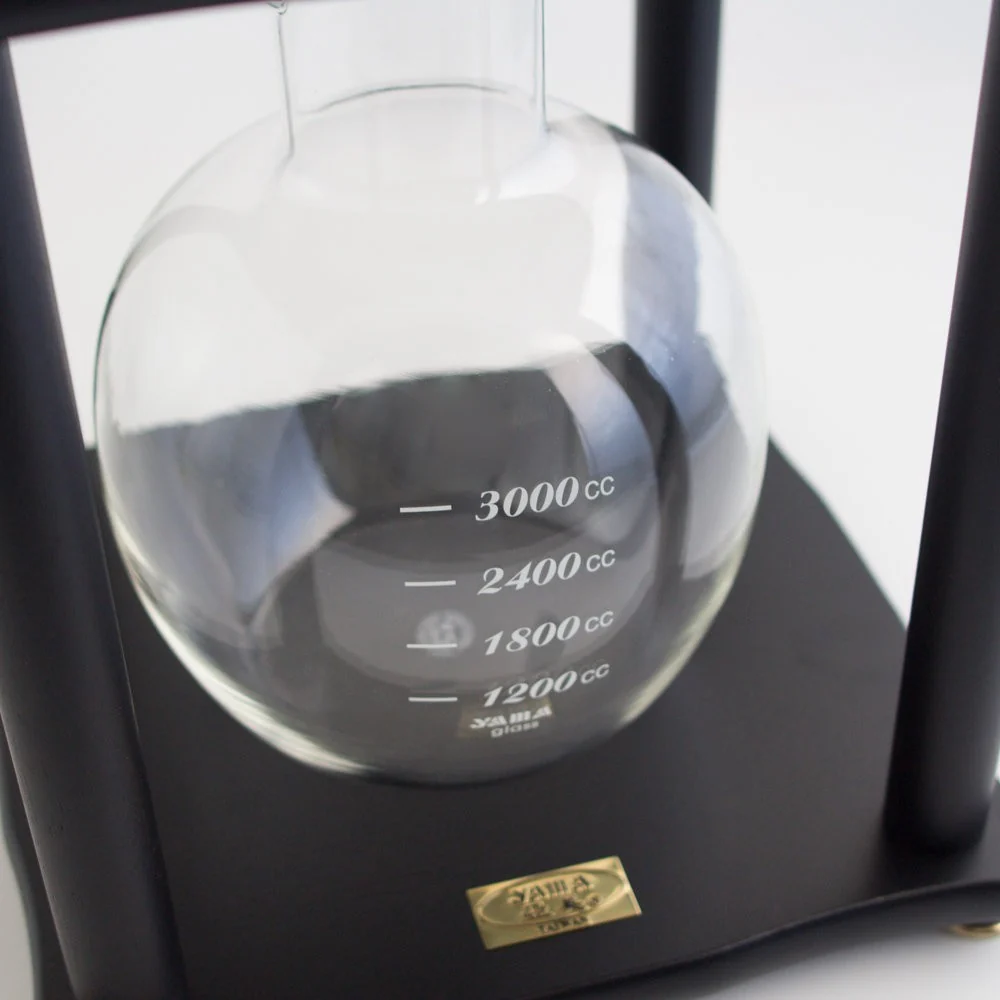 Yama Glass 25 Cup Cold Drip Maker Straight Black Wood Frame Brewer - Image 5