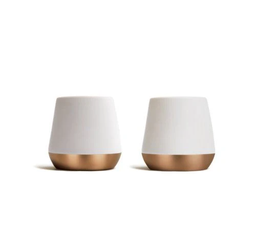 Fellow Joey Double Walled Ceramic Mugs - Matte White / Copper / Junior 2.3oz (68ml) - Image 8