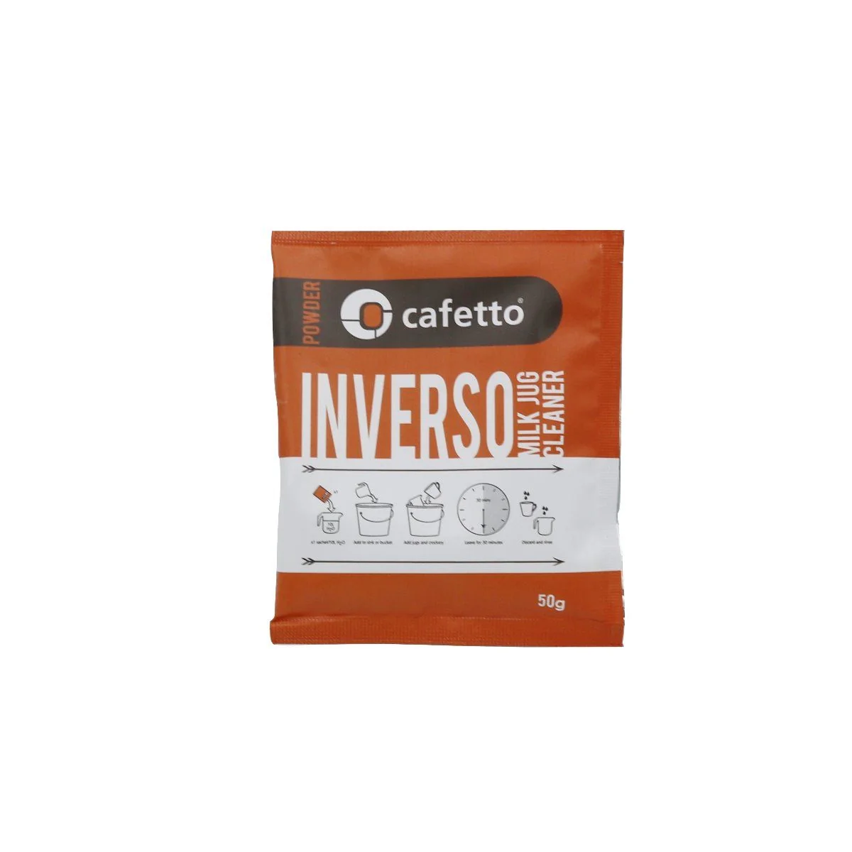 Cafetto Inverso Milk Jug & Crockery Cleaner Sachet (3x50g) Glass - Image 2