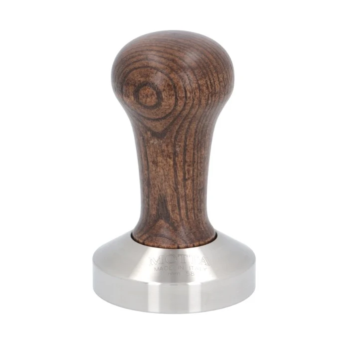 Motta Wooden Coffee Tamper - 53mm (Breville compatible) / Flat / Dark Wood