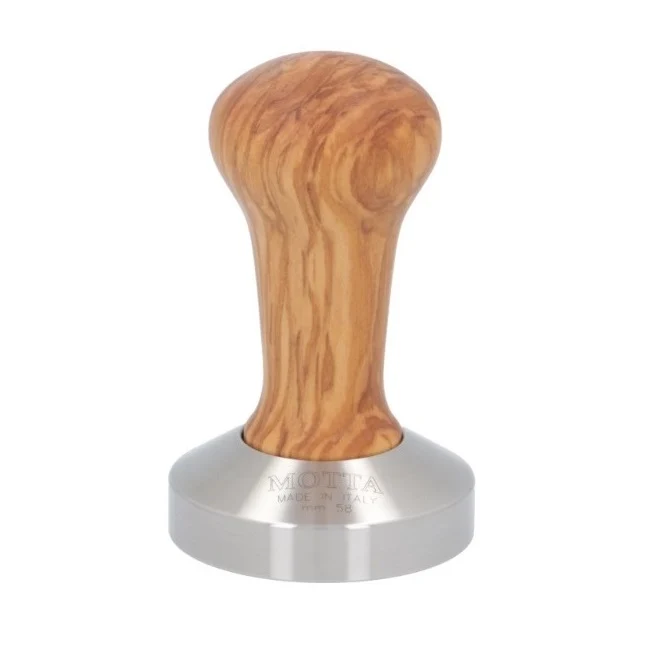 Motta Wooden Coffee Tamper - 53mm (Breville compatible) / Flat / Dark Wood - Image 3
