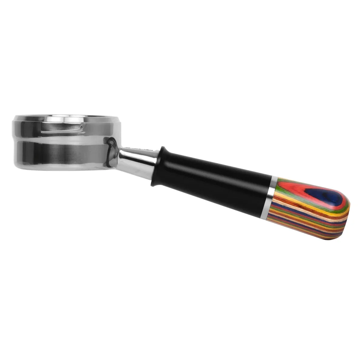 Pesado Stainless Steel Bottomless Hybrid Portafilter (5.0mm) - Black / Black Coffee - Image 6