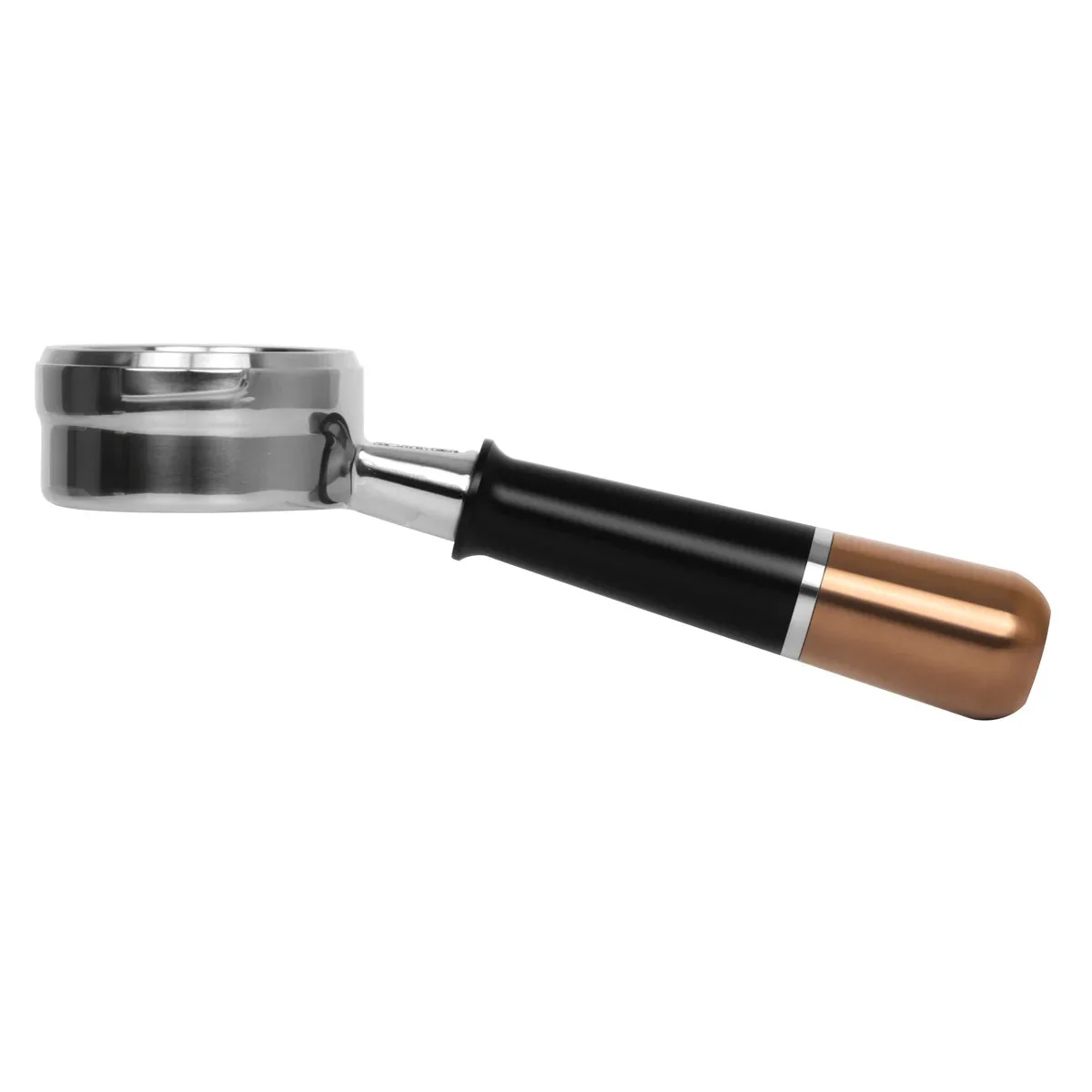 Pesado Stainless Steel Bottomless Hybrid Portafilter (5.0mm) - Black / Black Coffee - Image 3