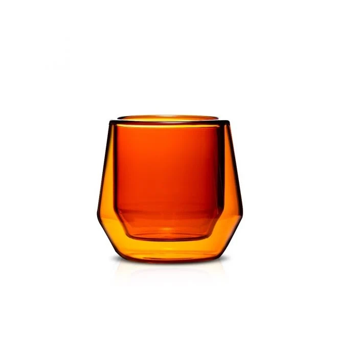 Hearth Double Wall 2.5oz (75ml) Glass - Set of 2 - Amber - Image 5
